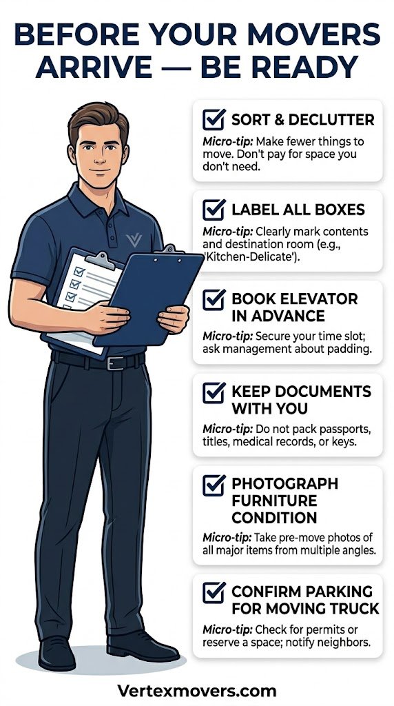 Before Your Movers Arrive - Be Ready