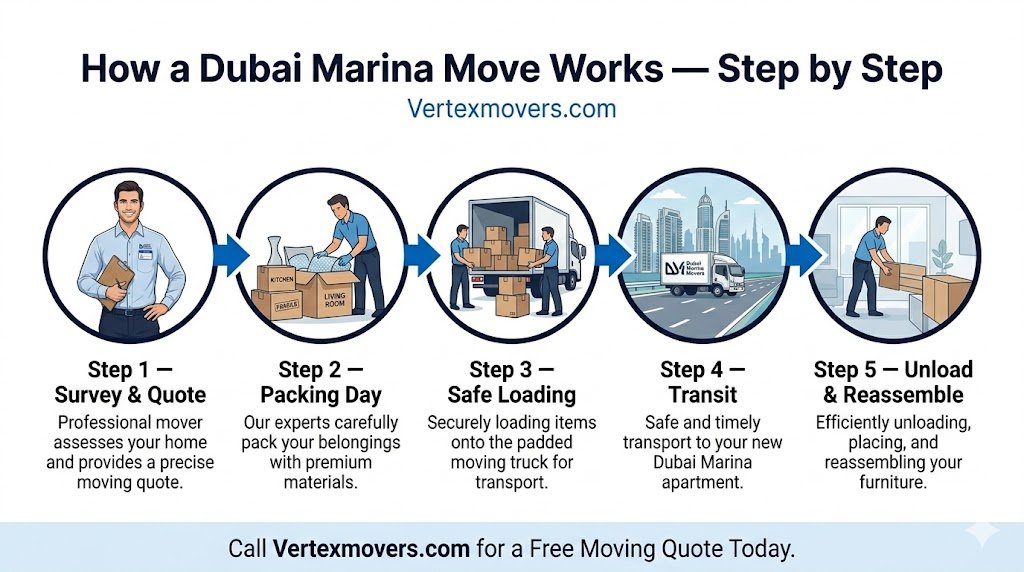 How Dubai Marina Move Works